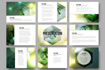 Wall Mural - set of 9 vector templates for presentation slides. colorful graphic design, abstract background