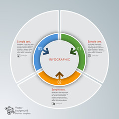 Wall Mural - infographic ( business concept ) 3 split