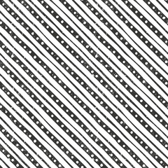 Wall Mural - vector hand drawn striped pattern. seamless geometric background with grunge effect.