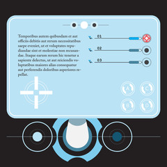 Wall Mural - concept futuristic virtual graphic touch user interface HUD.