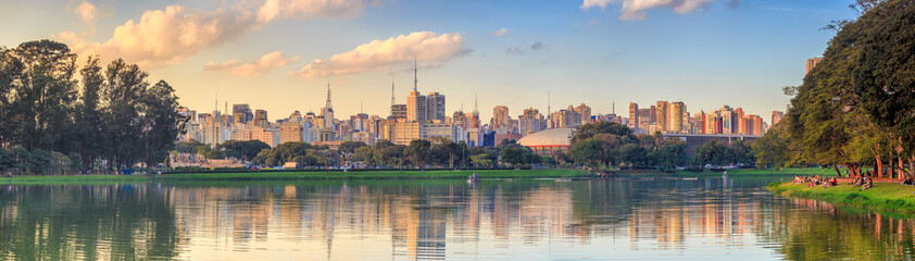 Wall Mural - Sao Paulo skyline from Parque Ibirapuera park