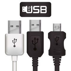 Poster - Usb icon design 