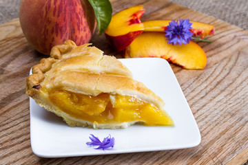 organic peach pie