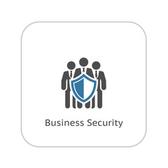 Wall Mural - Business Security Icon. Flat Design.