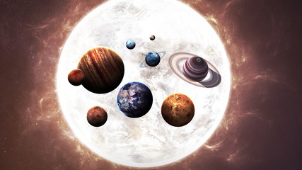 Wall Mural - solar system and space objects. elements of this image furnished by nasa