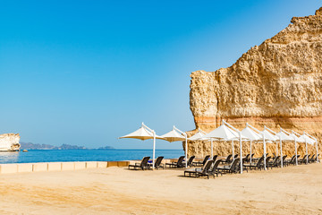 Wall Mural - Omani Coast Landscape in Muscat, Oman. It is located about 20 km east of Muscat.