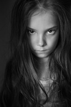 Mysterious Little Girl With Long Hair