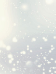 Wall Mural - abstract glittering stars on bokeh background. festive blue an