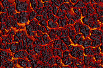 the texture of molten lava