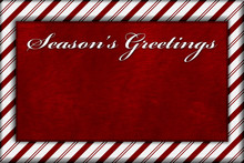 Red And White Striped Candy Cane Striped Background With Red Plu