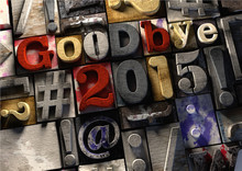Ink Splattered Printing Wood Blocks Saying Goodbye To The Year 2015