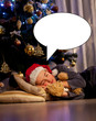 © Denizo - Christmas background with Santa. background with the space for your text.