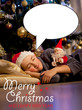 © Denizo - Christmas background with Santa. background with the space for your text.