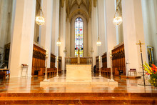 Church Holy Altar With Columns.