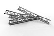 Aluminium trusses construction shape trio. Render image.