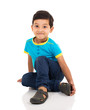 © michaeljung - little indian boy sitting on the floor