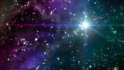 Wall Mural - star glow in space