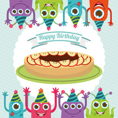 Poster - happy birthday card design 