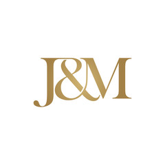 Poster - J&M Initial logo. Ampersand monogram logo