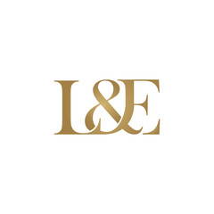 L&E Initial logo. Ampersand monogram logo