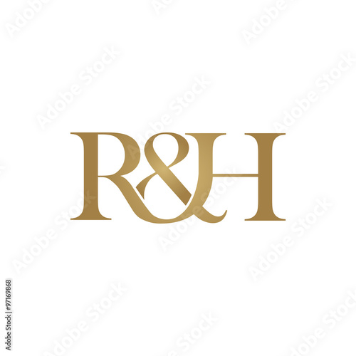 R&H Initial logo. Ampersand monogram logo Stock 벡터 Adobe Stock