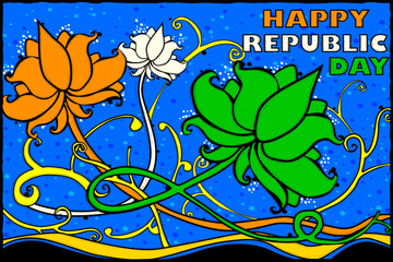 Wall Mural - Indian Republic Day celebration background