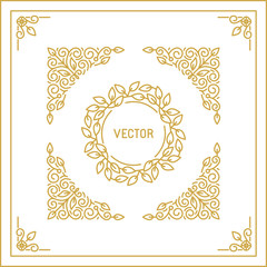 Aufkleber - Vector abstract monogram template