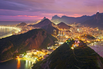 Wall Mural - Night view of Rio de Janeiro, Brazil