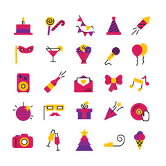 Sticker - Celebration Party Icons Set