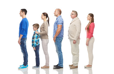 Wall Mural - group of people from side