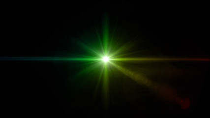 Wall Mural - twinkle green star lens flare center