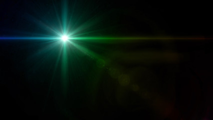 Wall Mural - twinkle star cross lens flare green