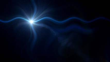 Wall Mural - twirl star cross lens flare blue