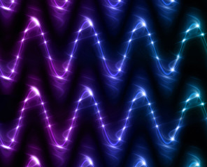 Wall Mural - wave Stars lens flares pattern color