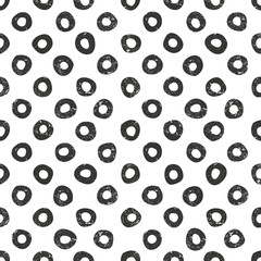 Wall Mural - vector hand drawn dots pattern. seamless monochrome background with grunge texture.