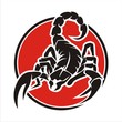 Scorpion circle red
