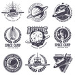 © ivan mogilevchik - Set of vintage space and astronaut badges