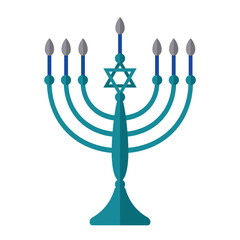 Sticker - menorah vector illustration