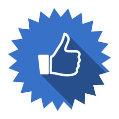 Aufkleber - like blue flat icon