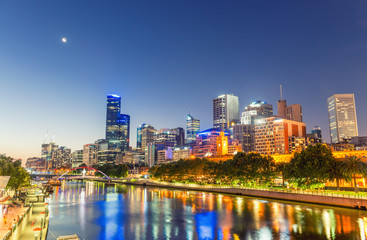 Canvas Print - Melbourne, Victoria - Australia. Beautiful city skyline