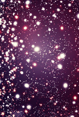Canvas Print - abstract sparkling merry christmas card - golden christmas light
