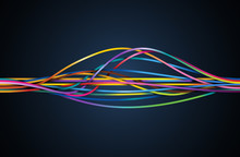 Colorful Flowing Lines, Eps10 Vector