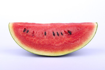 Slice of watermelon on white background