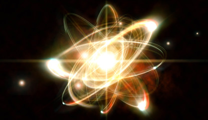 Wall Mural - atom particle