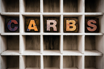 Sticker - Carbs Concept Wooden Letterpress Type in Draw