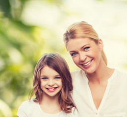 Sticker - smiling mother and little girl