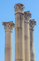 Roman columns of the second century before Christ in Cordoba, Spain