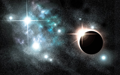 Wall Mural - eclipse universe starscape background