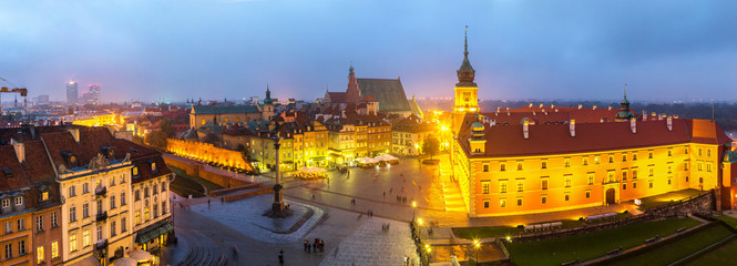 Panoramic view of Warsaw