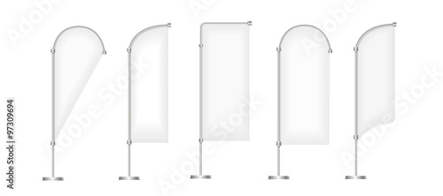 Flag Blank Banner Stand Display Marketing And Canvas Set Of